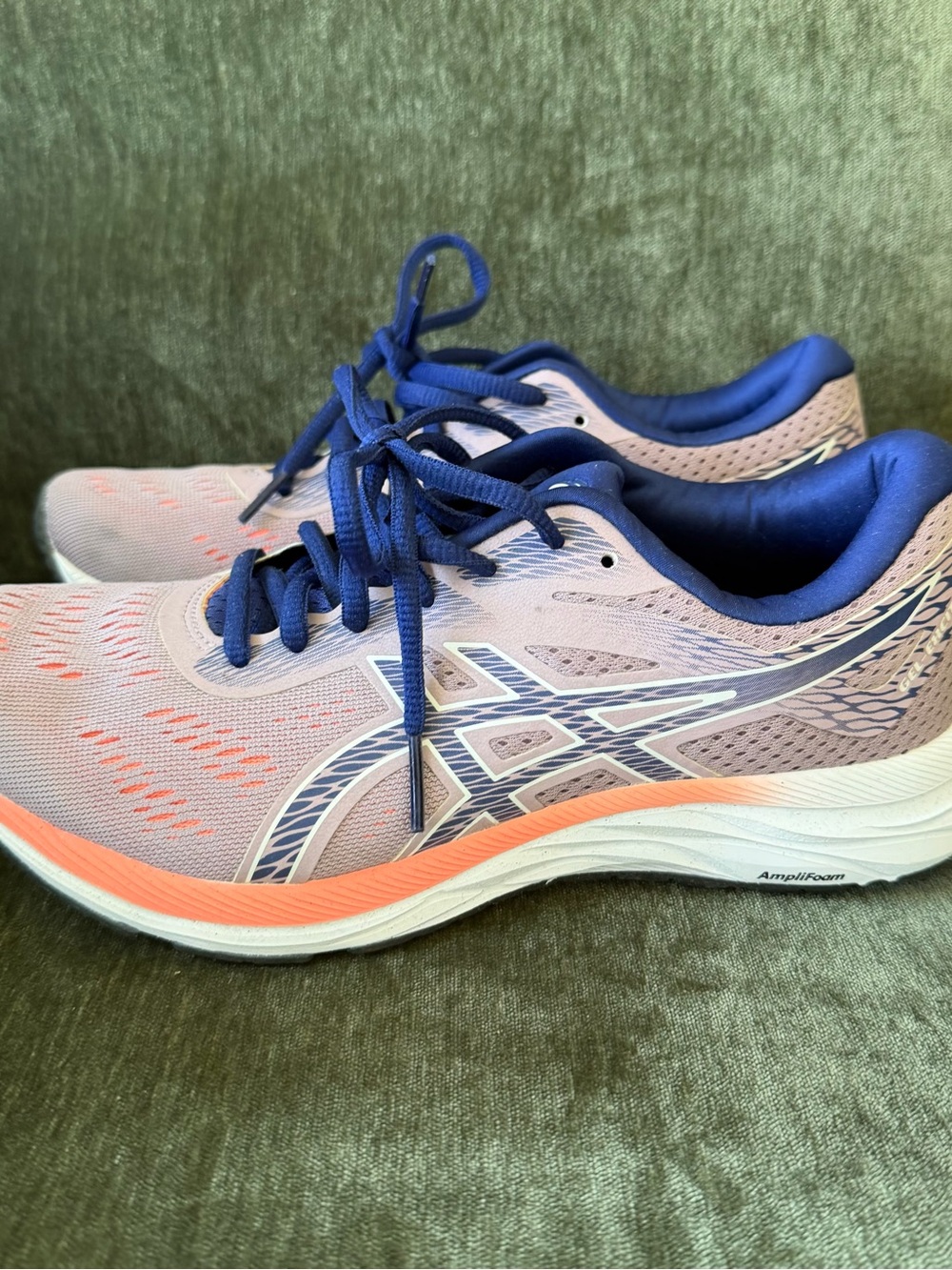 Asics Pink and Blue Women's Athletic Running Shoes - Picture 5 of 6